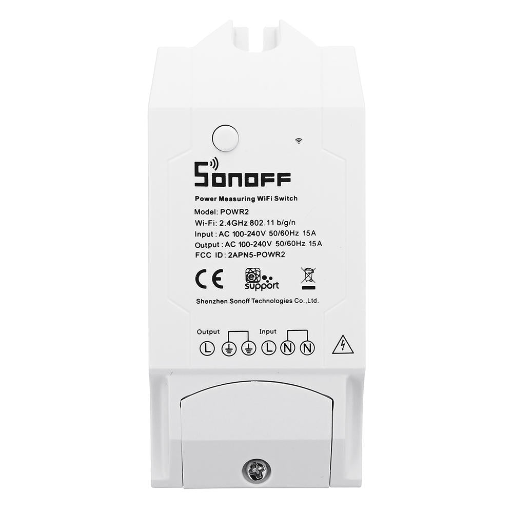 SONOFF® POW R2 AC90-250V 16A 3500W WIFI Wireless APP Remote Control Switch Timer Socket Power Monitor Current Tester Works with Amazon Alexa Amazon Echo Dot Amazon Tap Google Home Nest Assistant IFTTT