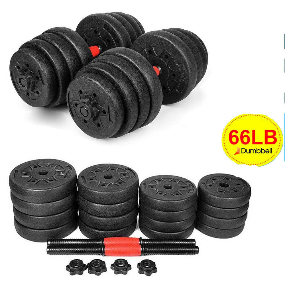 PowerMX Adjustable Dumbbell Empty Weight Set Barbell Plates for Workout