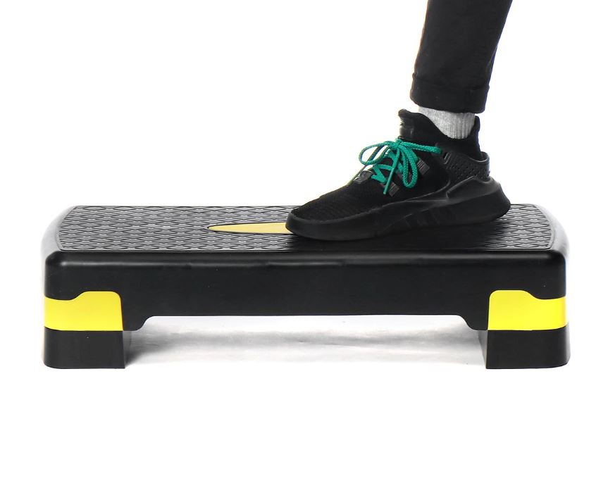 BlitzStep Pro Fitness Aerobic Step 27" with 4"- 6" Risers Exercise Stepper Platform
