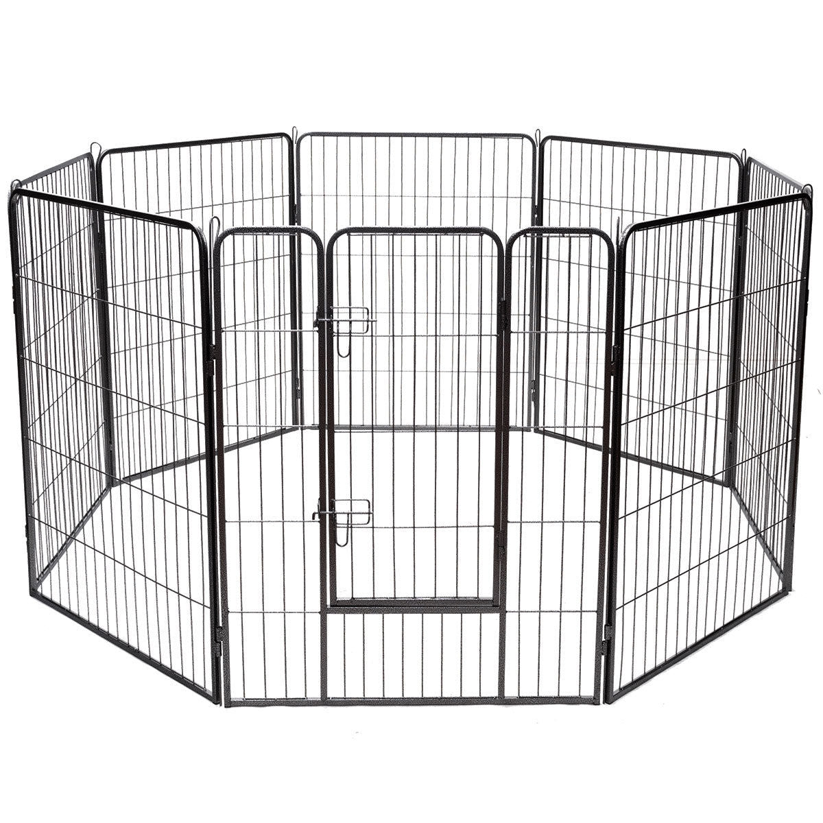 Petsjoy360 Dog Pet Playpen Premium Heavy-Duty Metal with 8 Panels 40