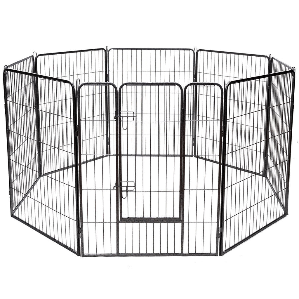 Petsjoy360 Dog Pet Playpen Premium Heavy-Duty Metal with 8 Panels 40" High Exercise Fence and Cage