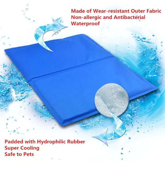Petsjoy360 Pet Dog Large Size Cooling Gel Mat Non-Toxic Summer Cool Pad Pet Bed For Dog Cat Puppy