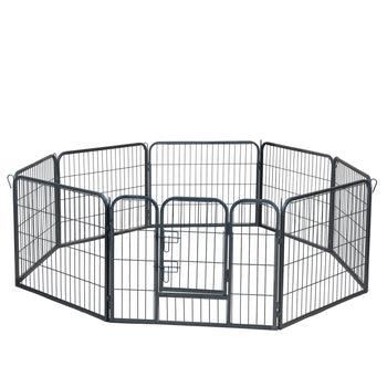 Petsjoy360 Dog Pet Playpen Heavy Duty Metal Exercise Fence and Cage with 8 Panels