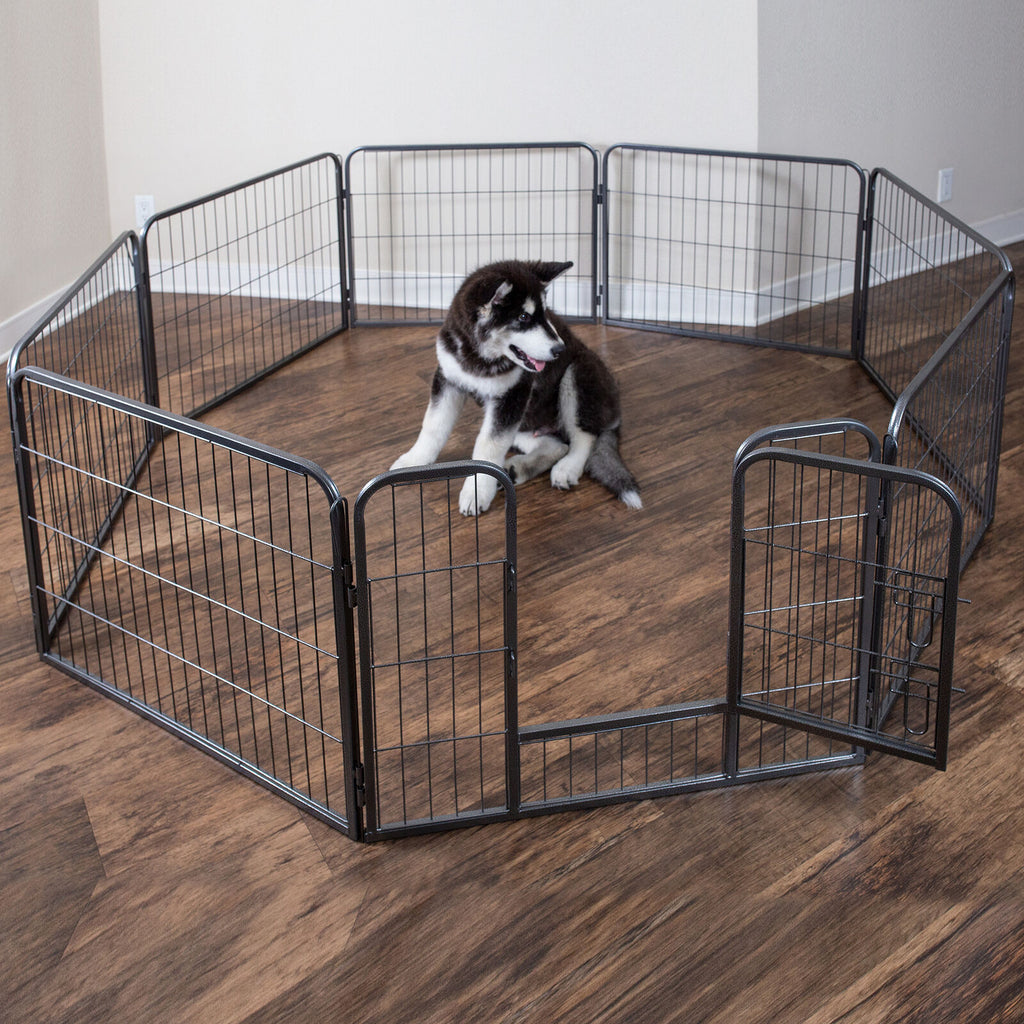 Petsjoy360 Dog Pet Playpen Heavy Duty Metal Exercise Fence and Cage with 8 Panels