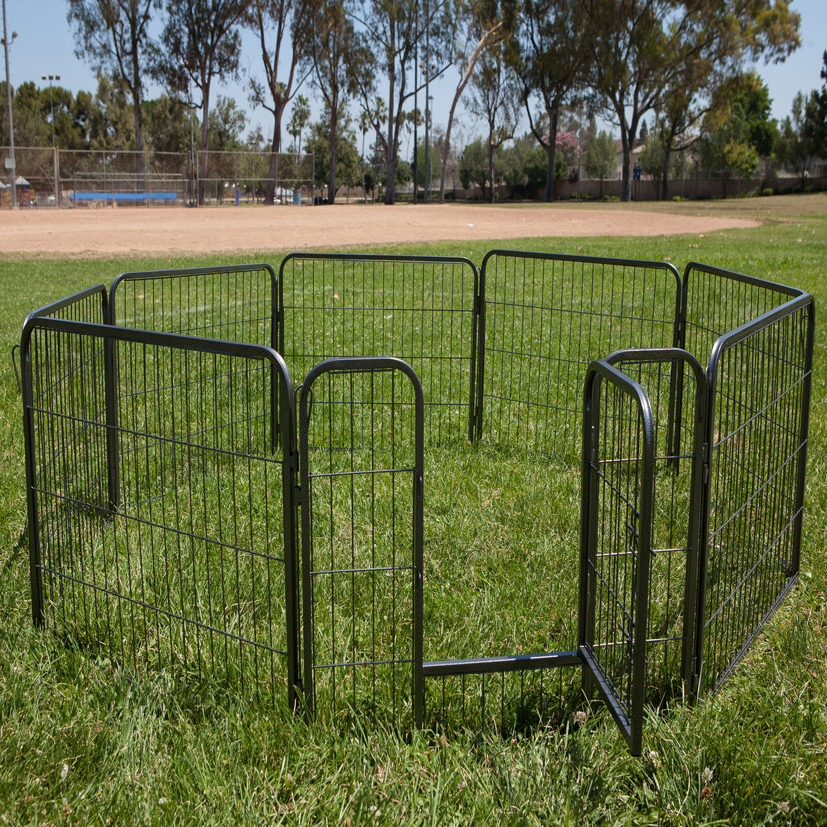 Petsjoy360 Dog Pet Playpen Heavy Duty Metal Exercise Fence and Cage with 8 Panels