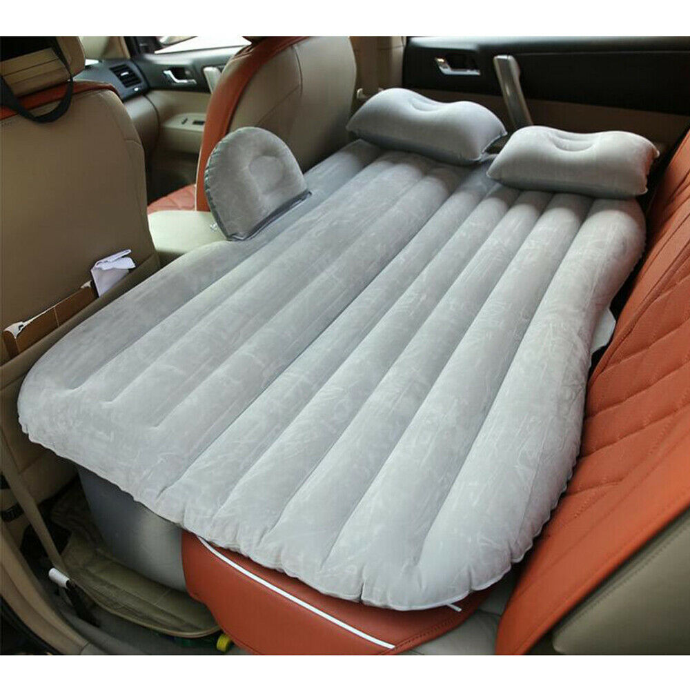 Inflatable Car Mattress Back Seat Air Bed and Pillows Travel Sleeping Camping Air Mattress