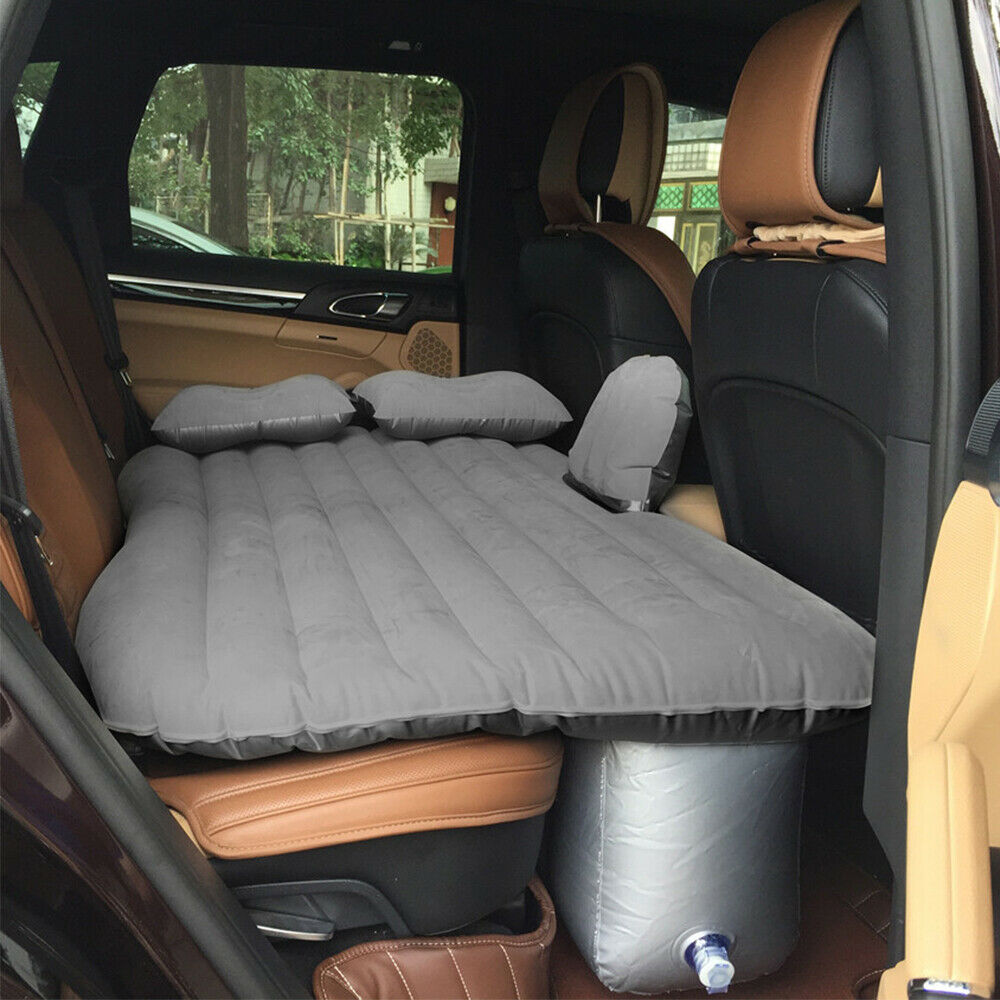 Inflatable Car Mattress Back Seat Air Bed and Pillows Travel Sleeping Camping Air Mattress