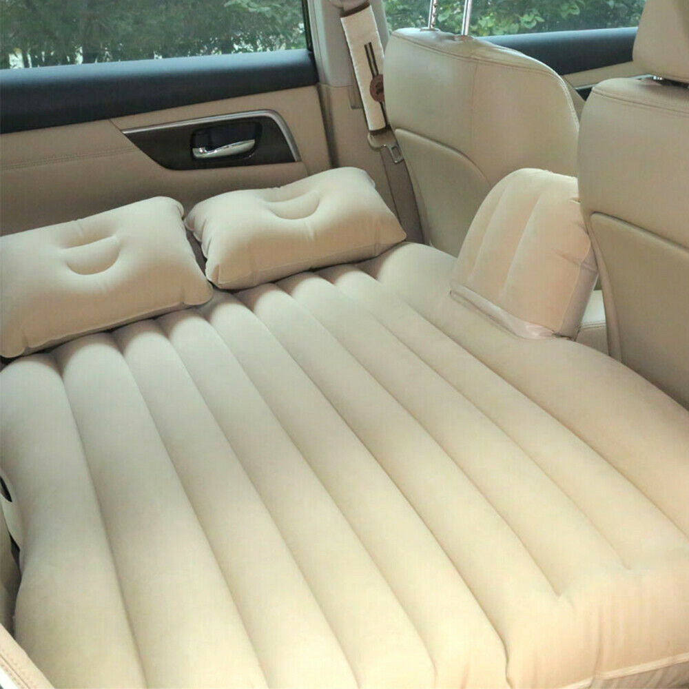 Inflatable Car Mattress Back Seat Air Bed and Pillows Travel Sleeping Camping Air Mattress