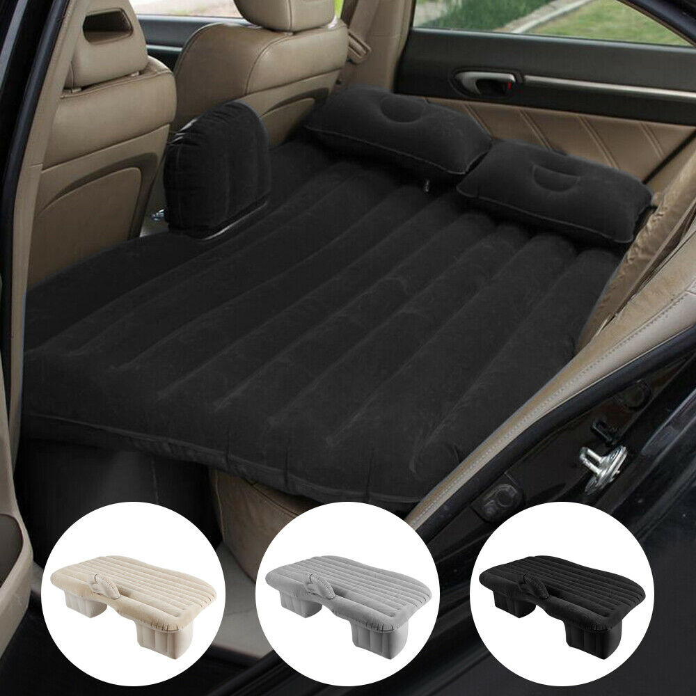 Inflatable Car Mattress Back Seat Air Bed and Pillows Travel Sleeping Camping Air Mattress