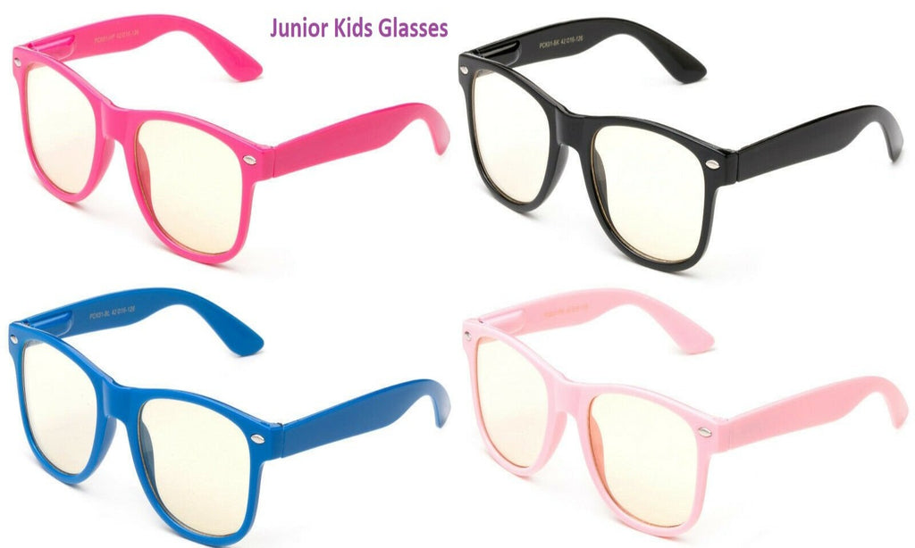 junior anti blue glasses for kids, blue light filter glasses four colors