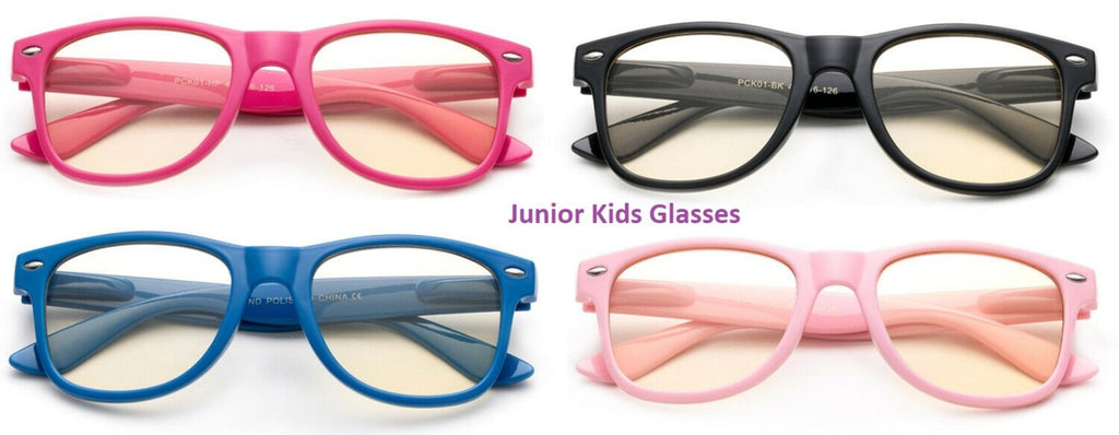 computer screen protective glasses for kids, pink black blue hot pink anti blue ray glasses
