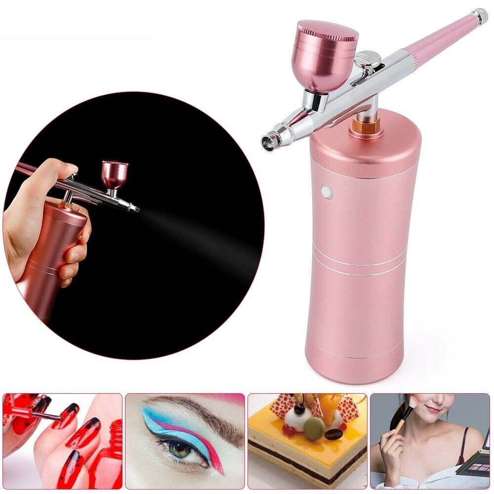 BlitzX Portable Makeup Airbrush Kit Mini Airbrush Set Small Paint Spray Pump Gun Air Compressor Kit