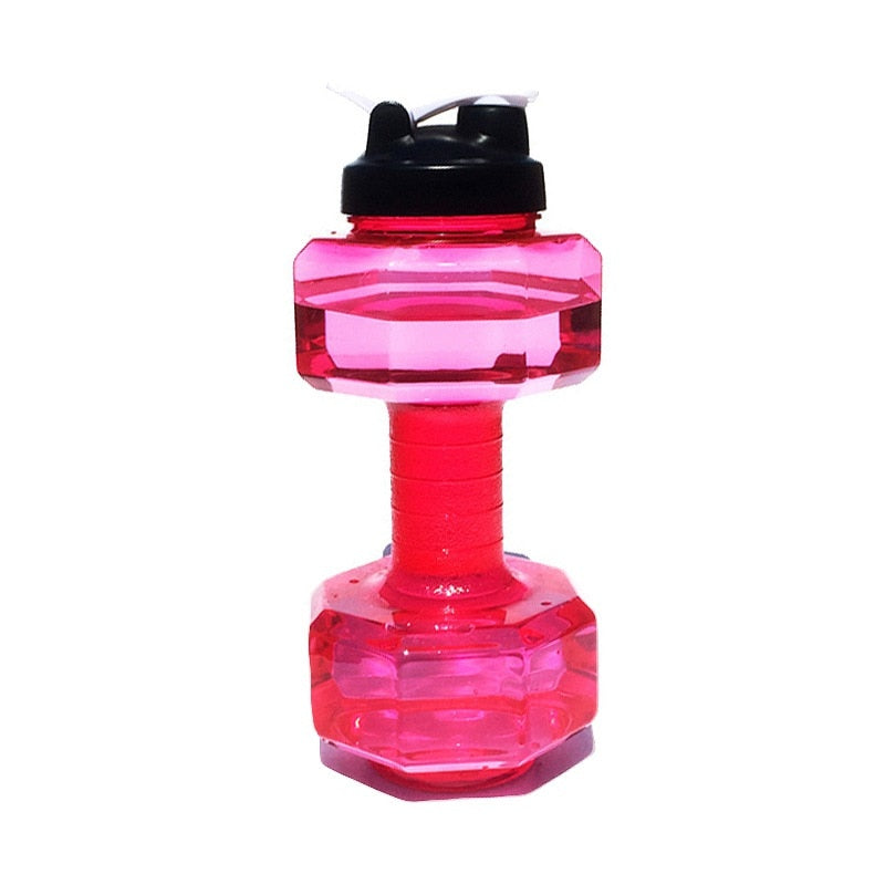 Dumbbells Shaped Water Bottle Large Capacity 2.5L Gym Outdoor Sports Equipment Fitness Kettle
