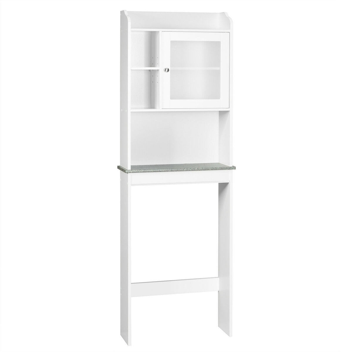 Bathroom Space Saver Cabinet White Over-the-Toilet Storage