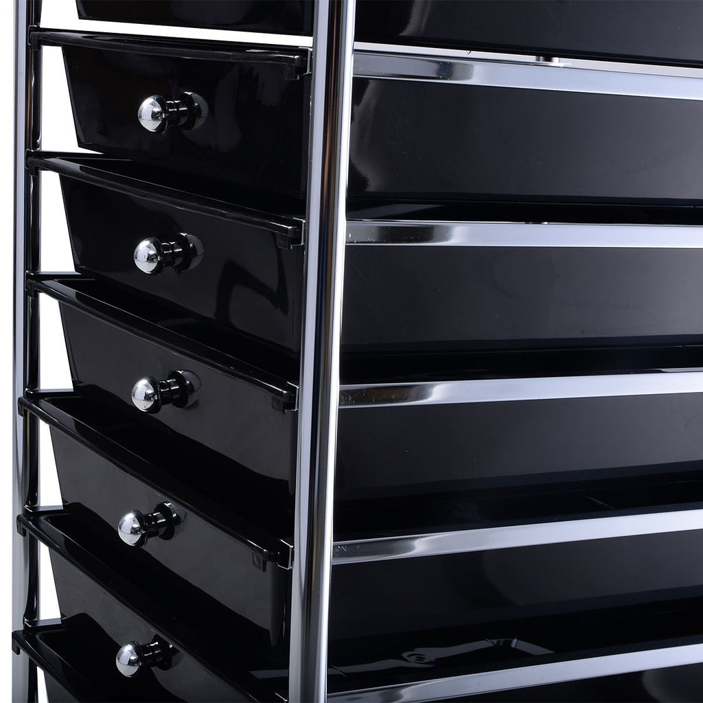 10 Drawer Tiered Rolling Storage Cart Organizer