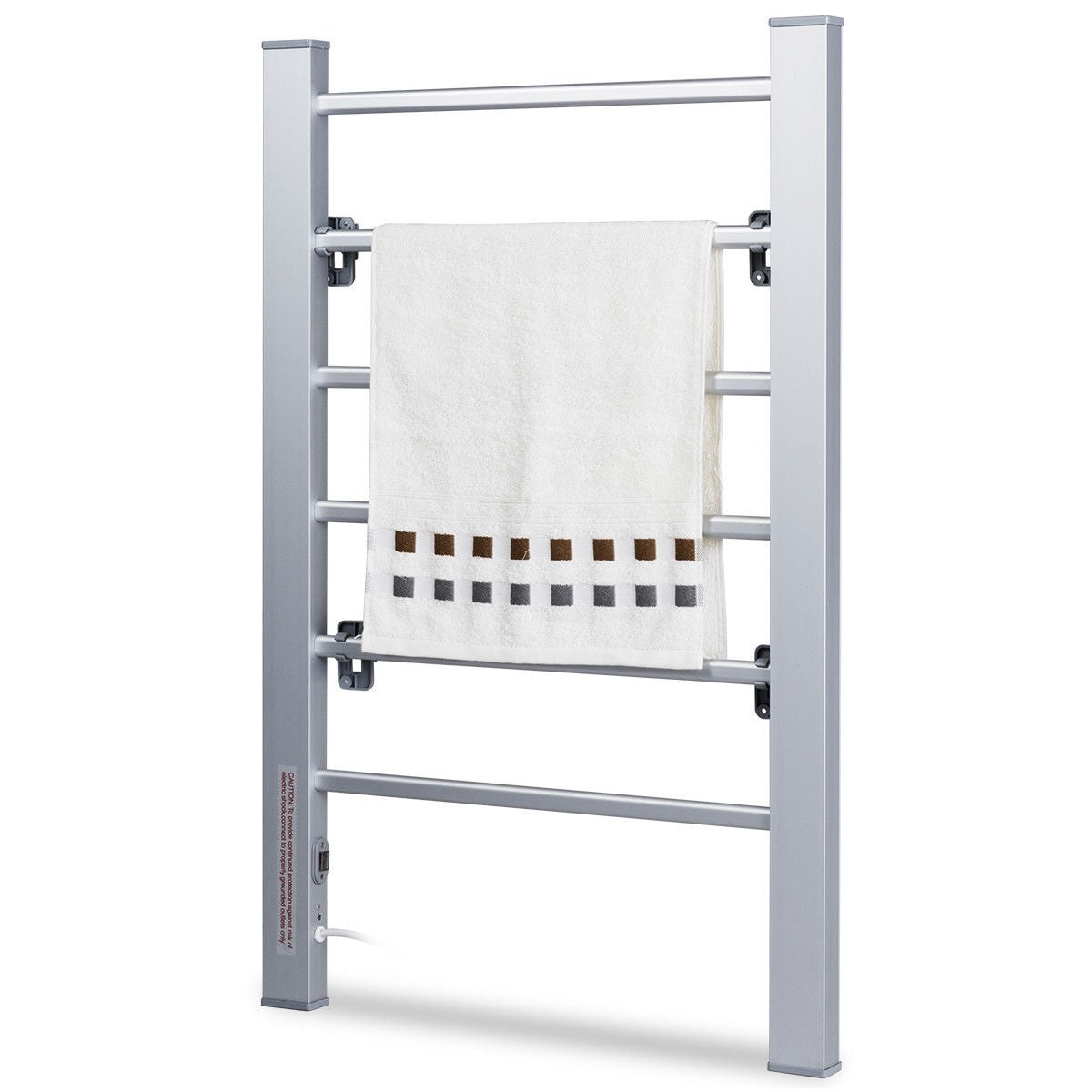 2-in-1 Freestanding Wall Mounted Electric Towel Warmer and Bathroom Towel or Bathing Robe Rack