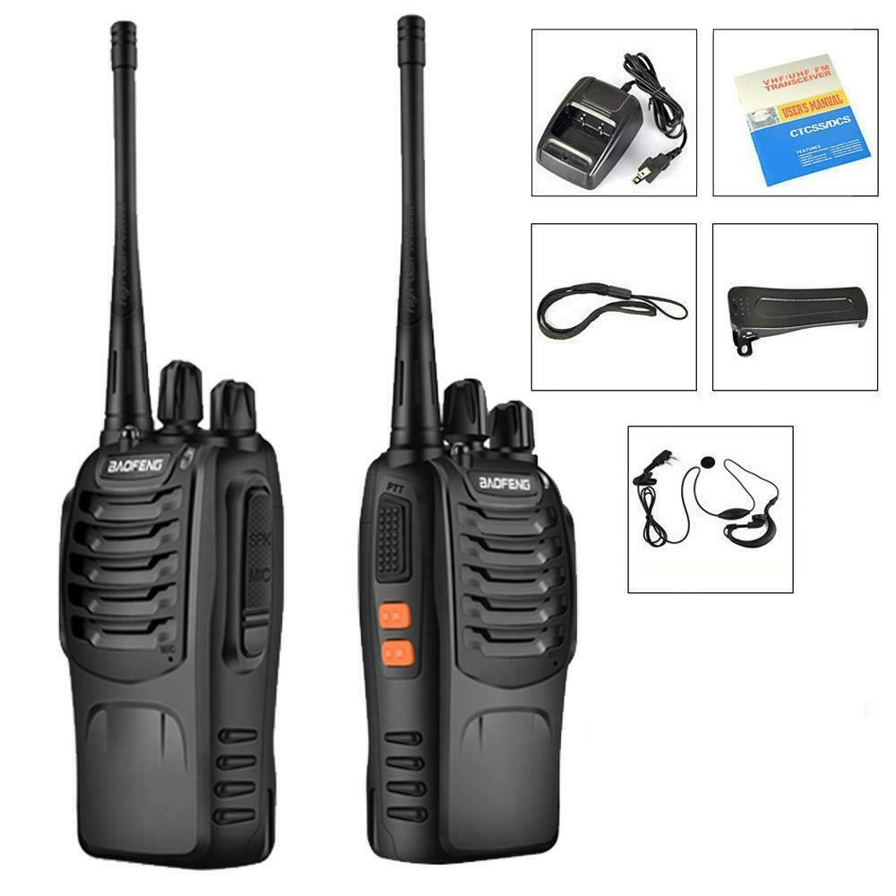 2pcs Two Way Long Range Walkie Talkie Radio, 16CH 400-470MHZ