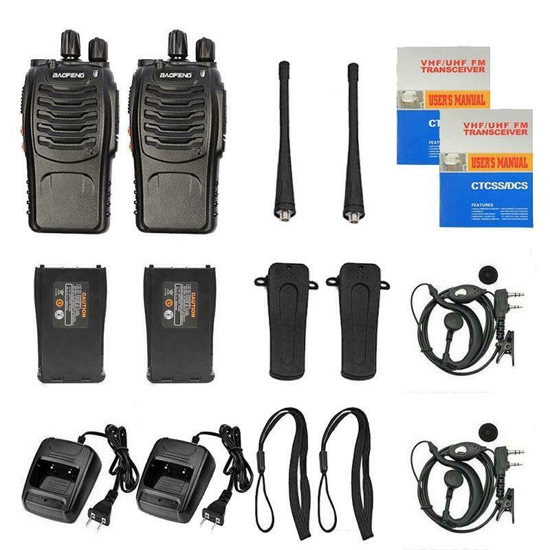 2pcs Two Way Long Range Walkie Talkie Radio, 16CH 400-470MHZ