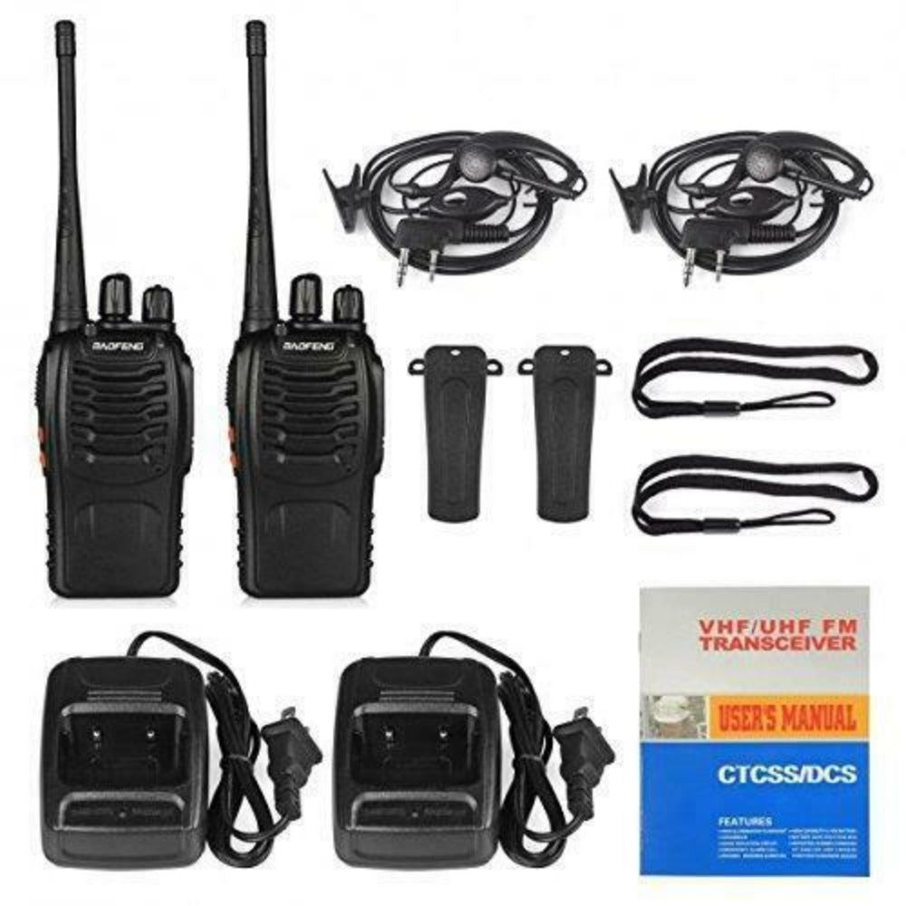 2pcs Two Way Long Range Walkie Talkie Radio, 16CH 400-470MHZ