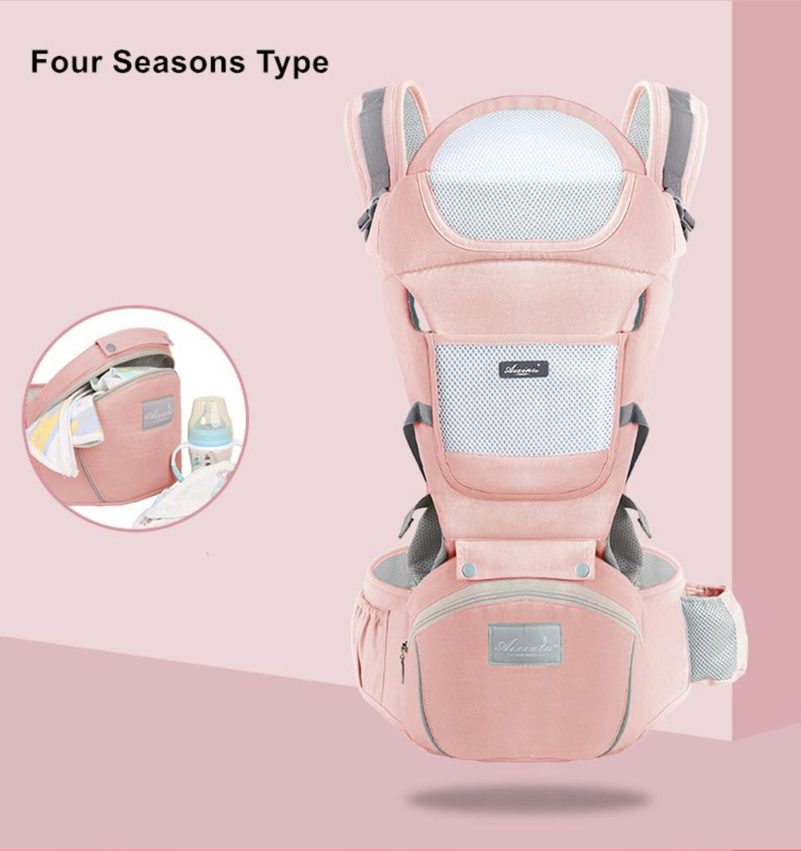 Pumpkin360 Convertible Baby Carrier with Adjustable Straps and Breathable Mesh for Infants and Babies 0-36 months