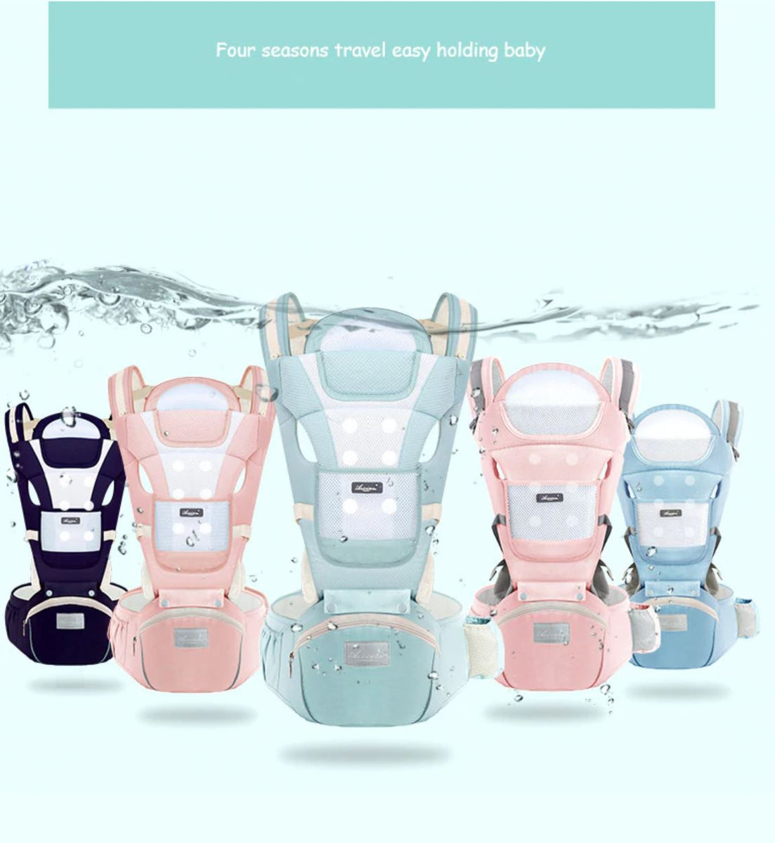 Pumpkin360 Convertible Baby Carrier with Adjustable Straps and Breathable Mesh for Infants and Babies 0-36 months