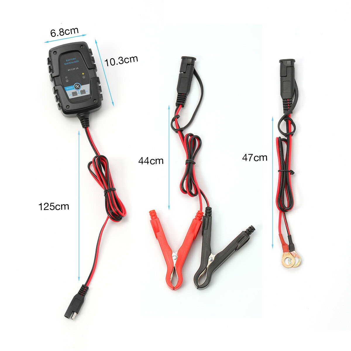 12V/6V Auto Trickle Battery Charger Maintainer for Car Motorcycle Boat