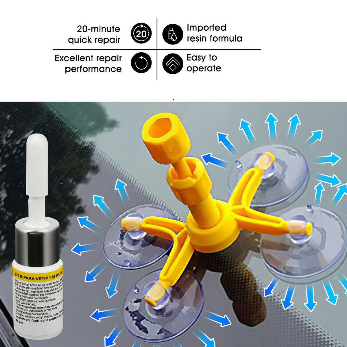 Windshield Crack Repair Kit Quick Fix DIY Car Windscreen Glass Repair Window Glass Repair