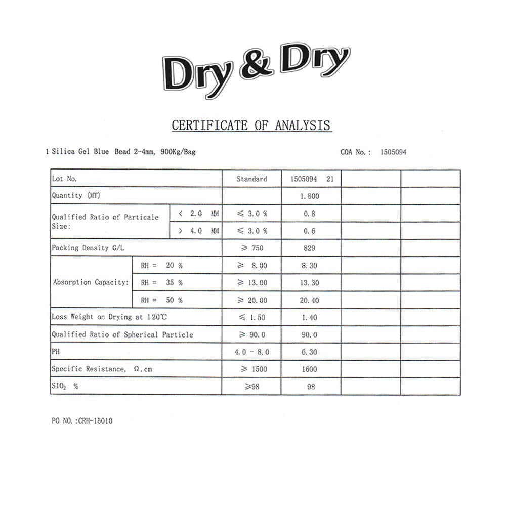 Silica Gel Desiccant Premium Blue Indicating Beads 1 Gallon 7.5 LBS