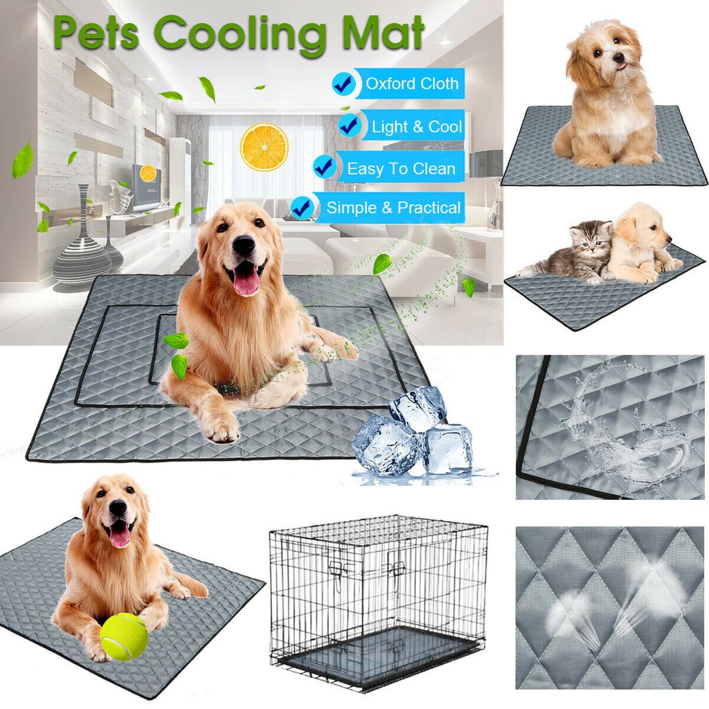 Petsjoy360 Pet Dog Cooling Mat Non-Toxic Summer Cool Pad Pet Bed For Dog Cat Puppy